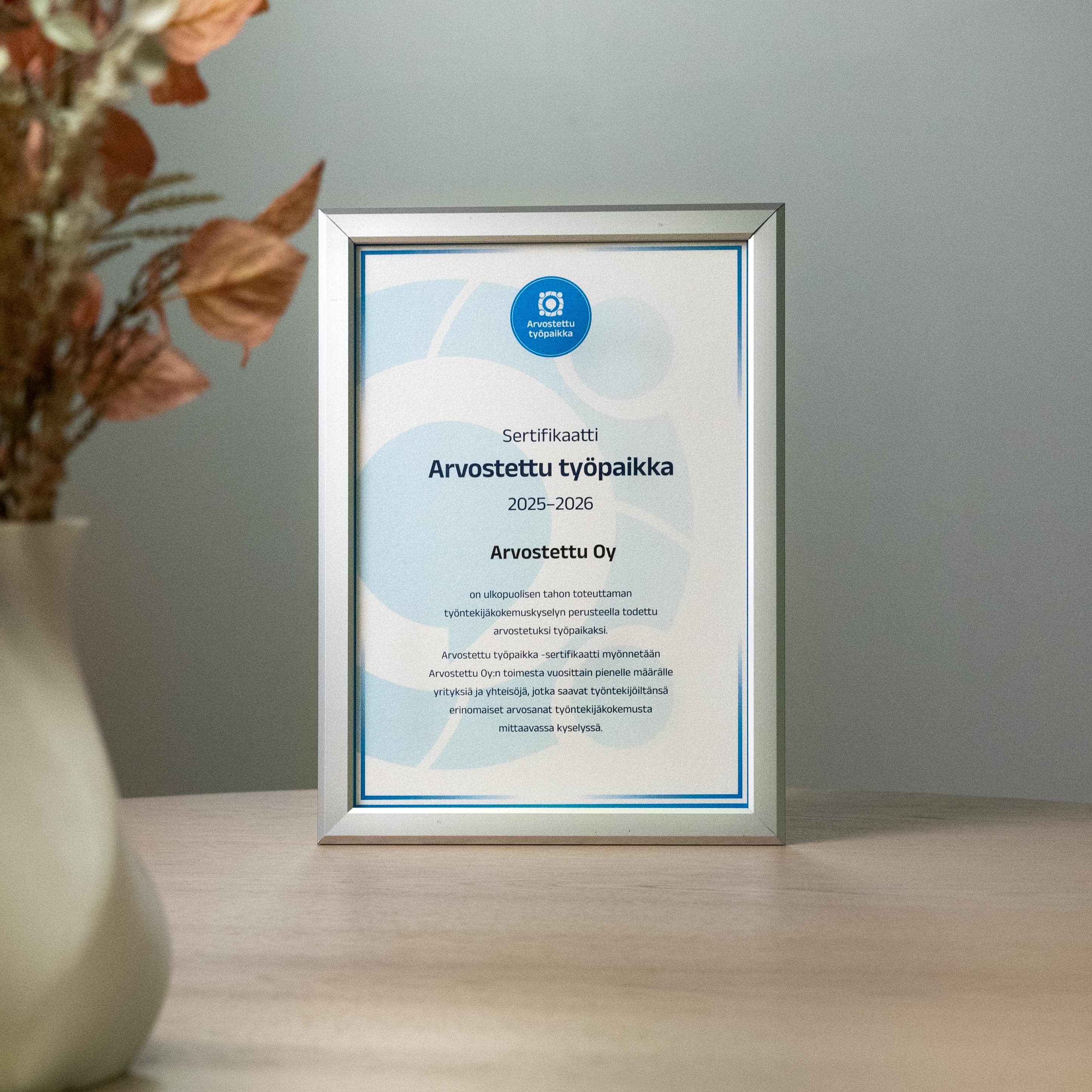 Arvostettu työpaikka